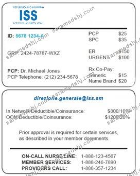 San Marino health insurance card